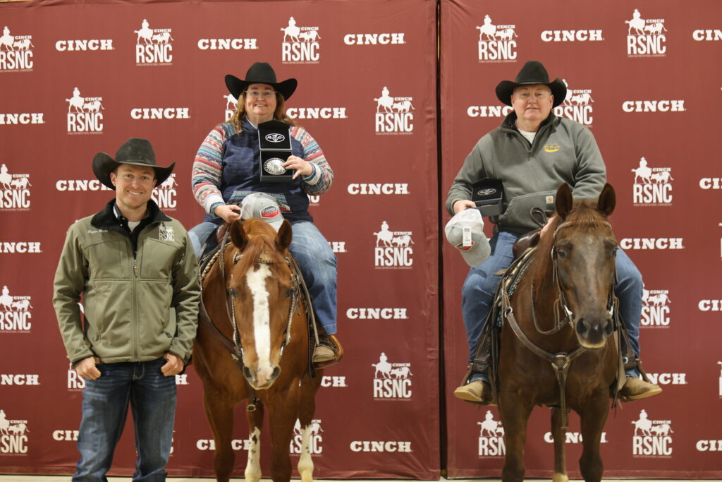 Barbara Weldon and Mike Weldon Cinch RSNC Northeast Regional ranch sorting Ohio 2025
